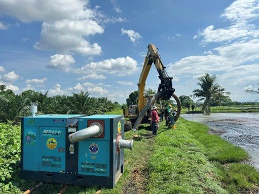 Supply of 8Inch Diesel Water Pump (MCWEL) with 50ft Suction and 20mtr Discharge Hose at Oil Palm Plant Rompin, Negeri Sembilan